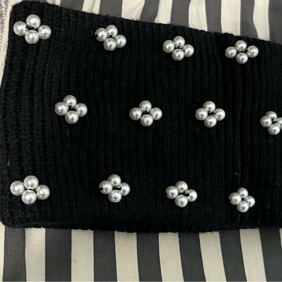 ❌ON SALE❌LELE SADOUGHI NWT AUTHENTIC PEARLS EMBELLISHED RIBBED KNIT EAR WARMER - Picture 3 of 12